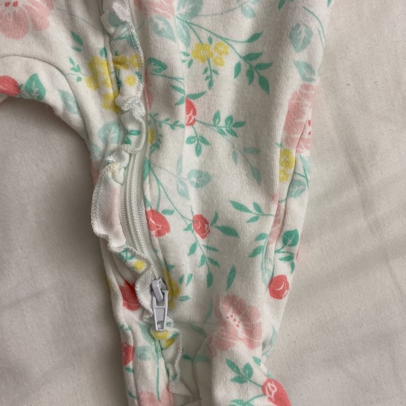 Little Me One Pieces 3 Months Floral Zipper Onesie Poshmark